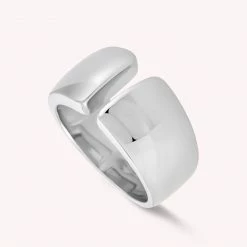 AGATHA FR Bague Large APERTA - Argenté