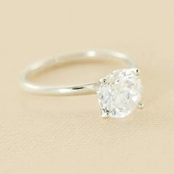 AGATHA FR Bague Fine DIAMS - Cristal / Argenté