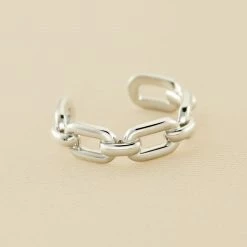 AGATHA FR Bague Ajustable CHAIN - Argenté