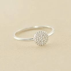 AGATHA FR Bague Fine CRISTAL - Cristal / Argenté