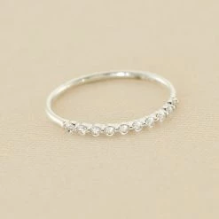 AGATHA FR Bague Fine BELOVED - Cristal / Argenté