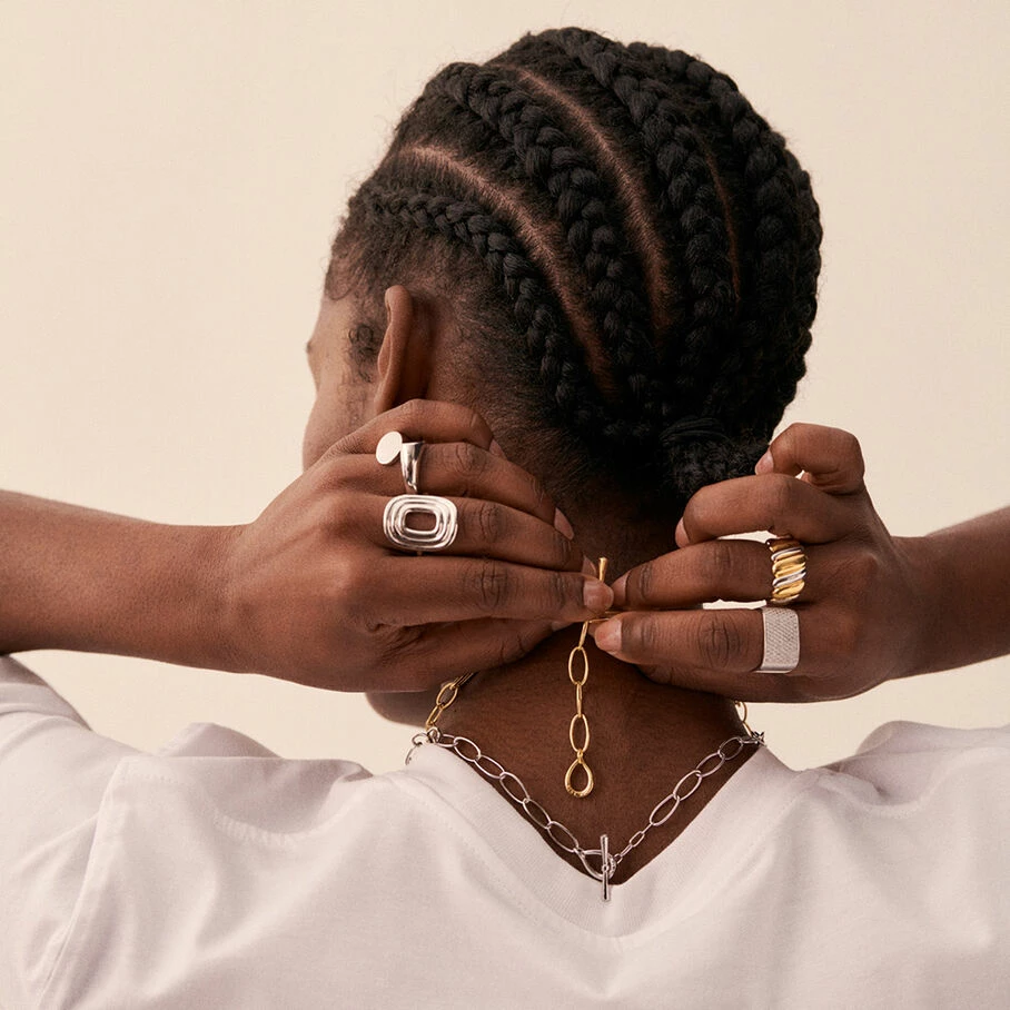 AGATHA FR Bague Large SOUL - ArgentĂ© â Image 3