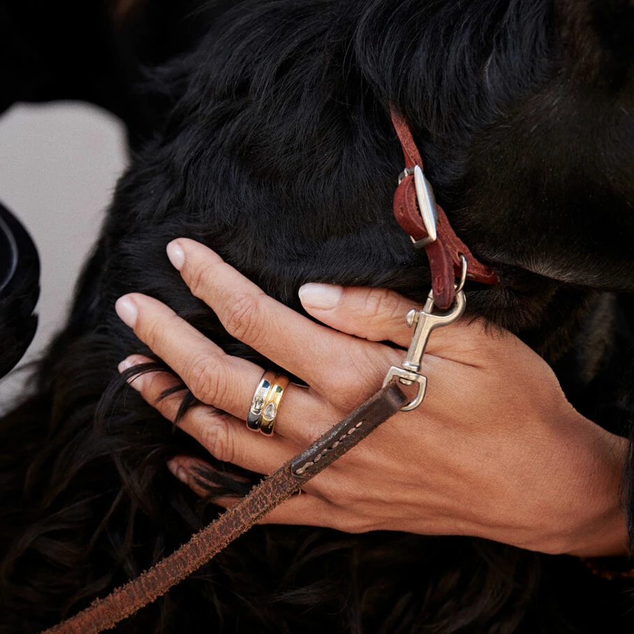 AGATHA FR Bague Large DUA - Argenté / Doré – Image 3