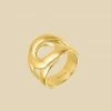 AGATHA FR Bague Large CURVE - Doré