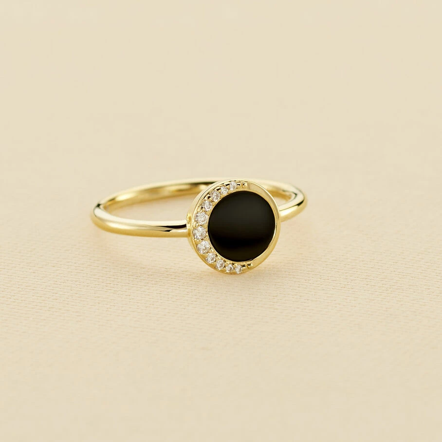 AGATHA FR Bague Fine MOONONYX - Onyx