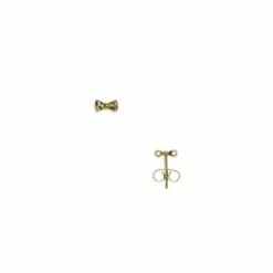 AGATHA FR Boucles D'oreilles Puces MINI NOEUD - Or Jaune