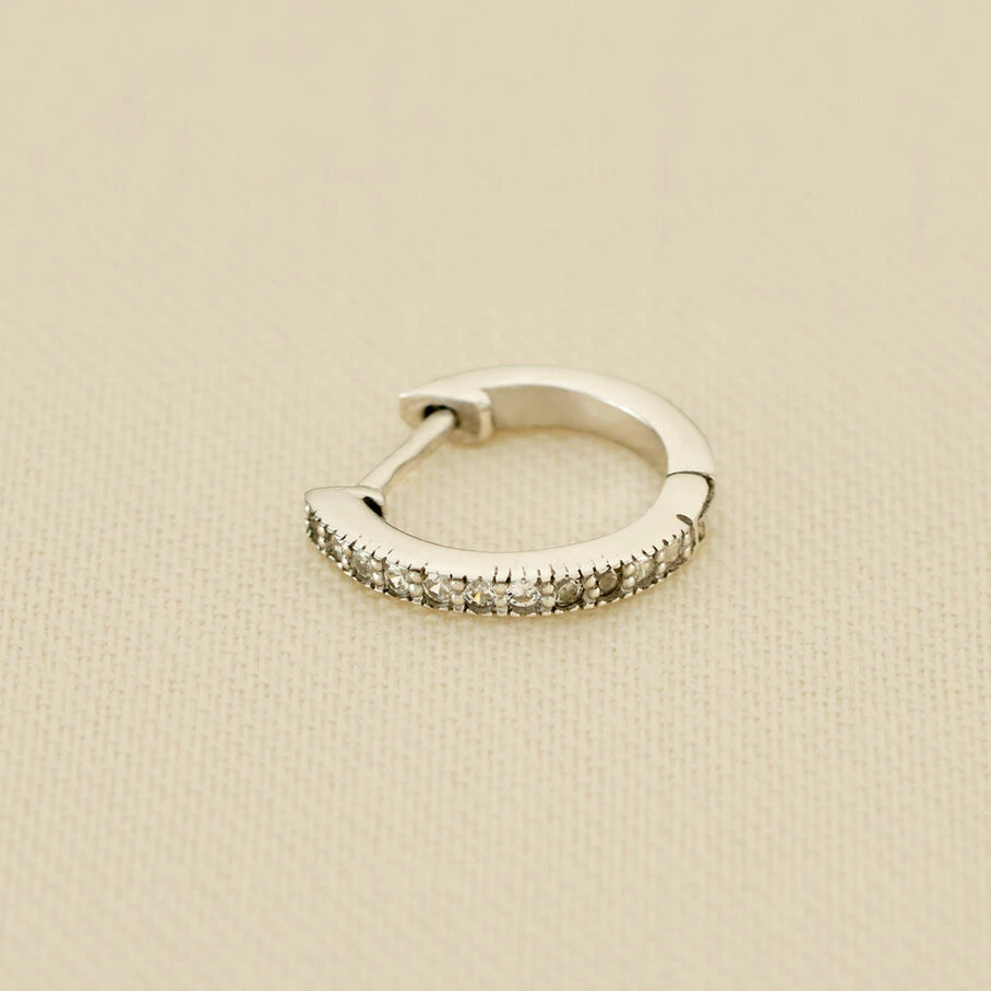 AGATHA FR Piercing Créole CRIODIAM - Cristal / Argenté