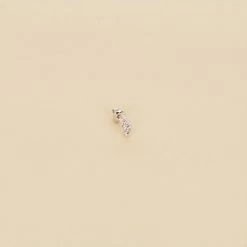 AGATHA FR Piercing Puce TRIOFLOR - Cristal / Argenté