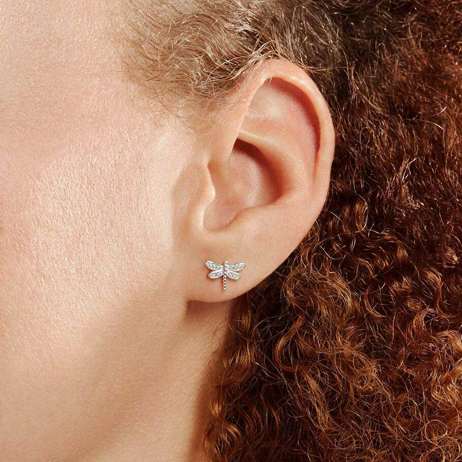 AGATHA FR Piercing Puce LIBELULA - Cristal / ArgentĂ© â Image 2