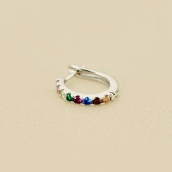 AGATHA FR Piercing Créole COLORFUL - Multicolore / Argenté