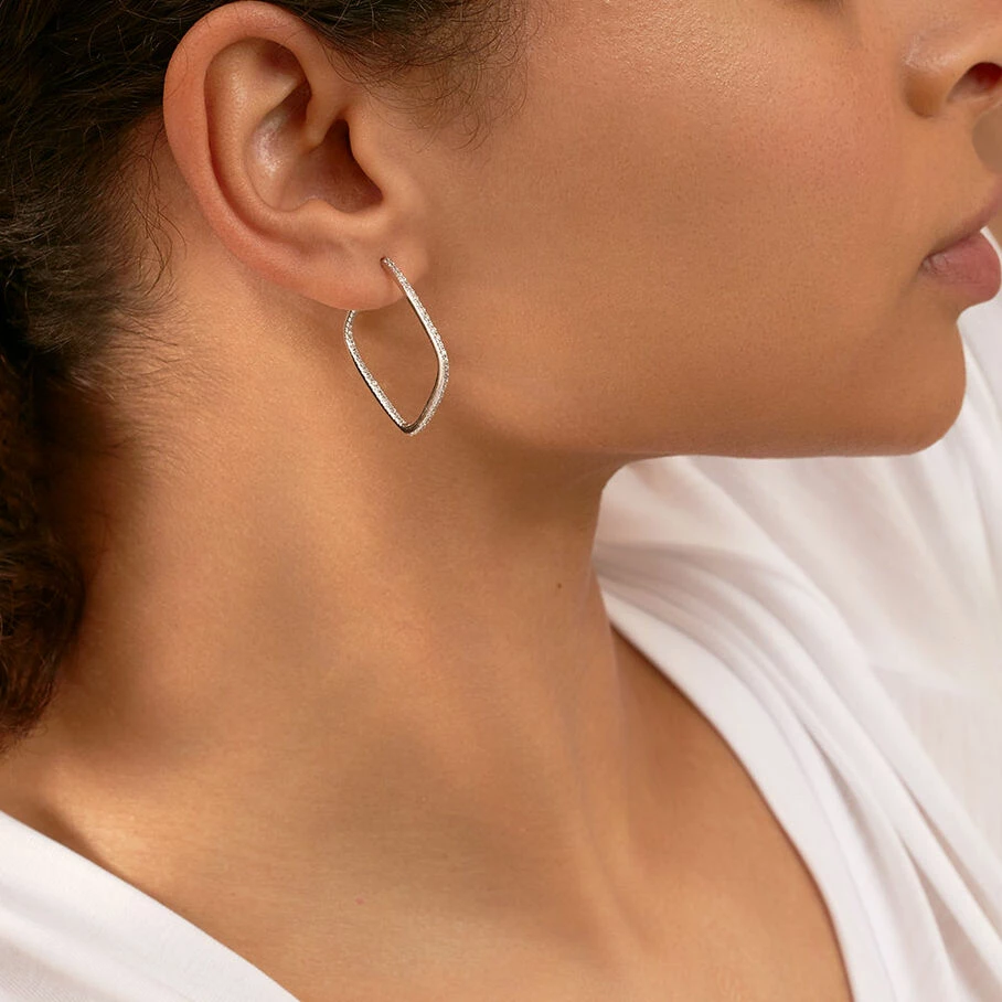 AGATHA FR Créoles SISSI - Cristal / Argenté – Image 2