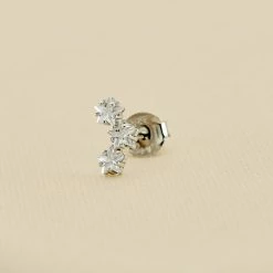 AGATHA FR Piercing Puce SHINE - Cristal / Argenté