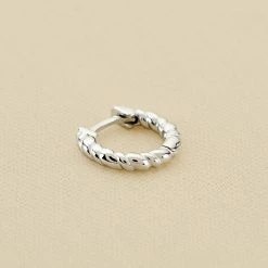 AGATHA FR Piercing Créole TRESSEE - Argenté