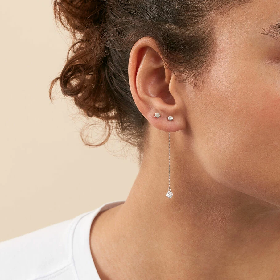 AGATHA FR Piercing Puce PERCEE - Cristal / ArgentĂ© â Image 2