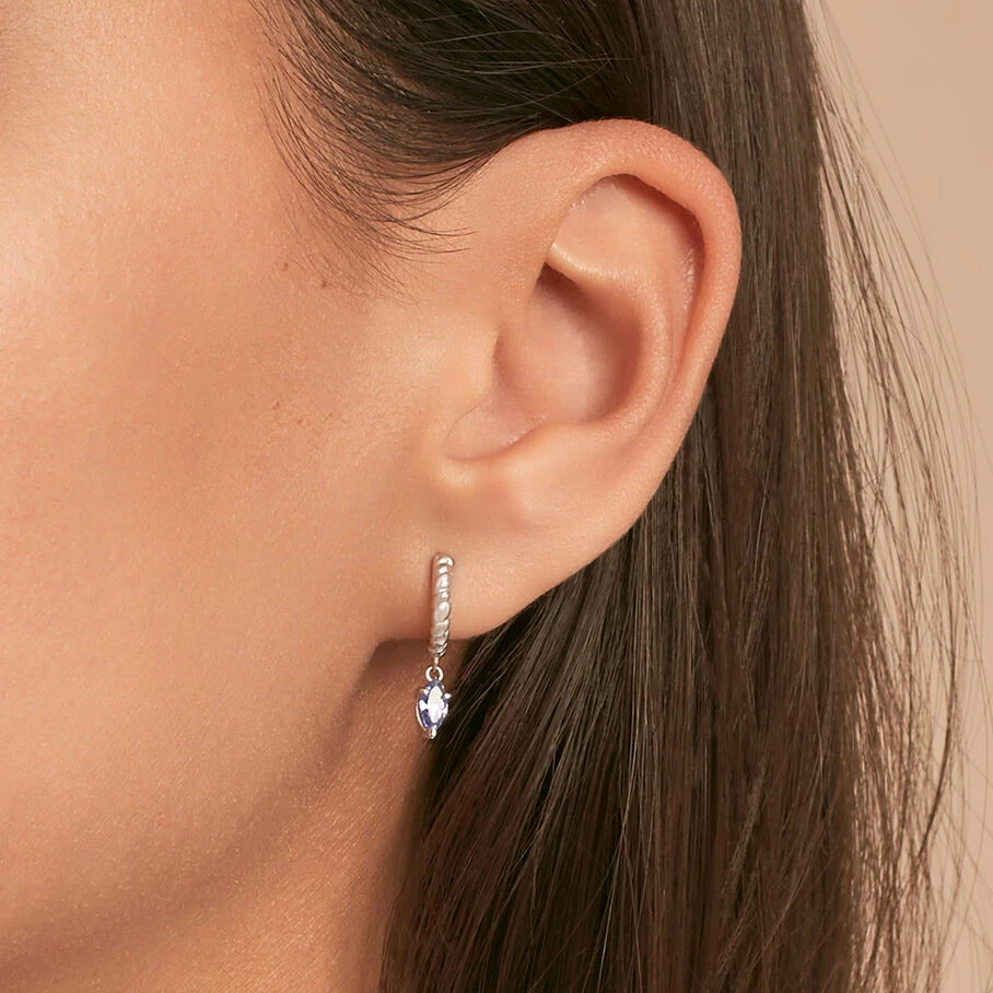 AGATHA FR Piercing Créole MAMBA - Lavande / Argenté – Image 2