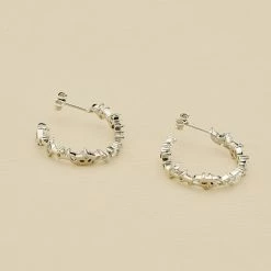 AGATHA FR Boucles D'oreilles Pendantes PLEIADES - Cristal / Argenté