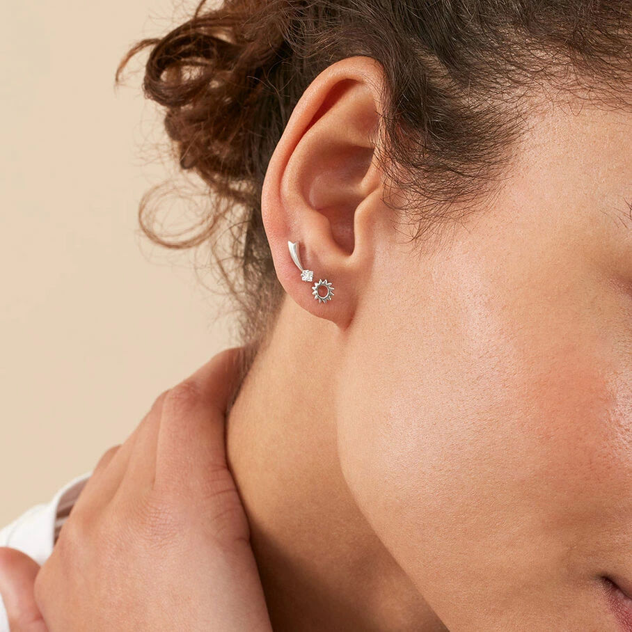 AGATHA FR Piercing Puce FILANTE - Cristal / Argenté – Image 2