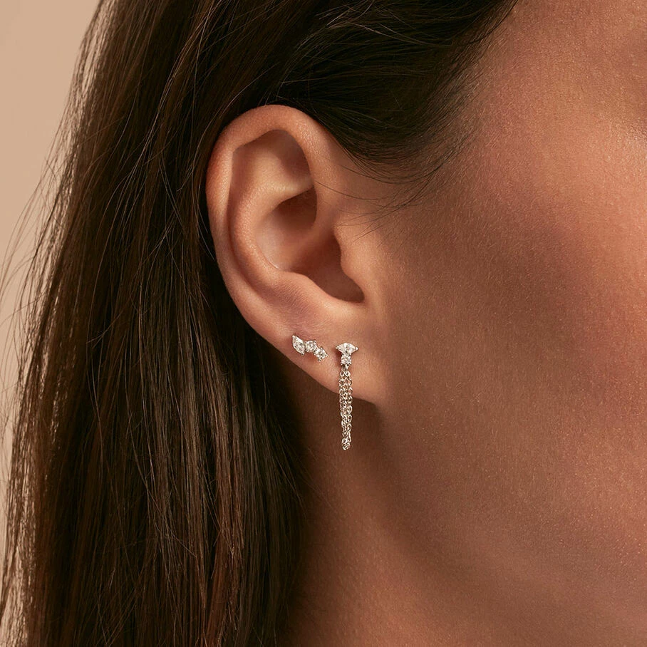 AGATHA FR Piercing Créole AMAS - Cristal / Argenté – Image 2