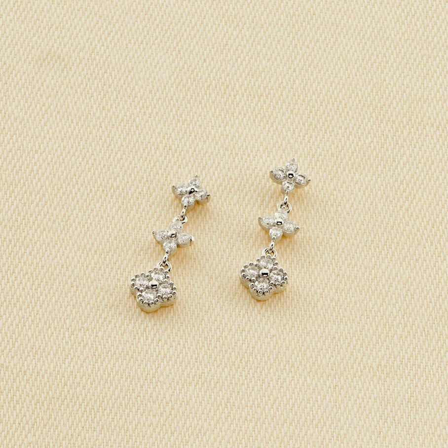 AGATHA FR Boucles D'oreilles Pendantes BELOVED - Cristal / Argenté