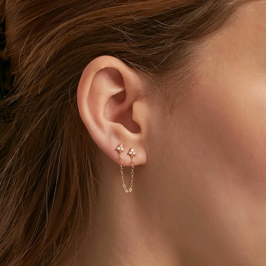 AGATHA FR Piercing Puce MIX& MATCH - Cristal / ArgentĂ© â Image 2