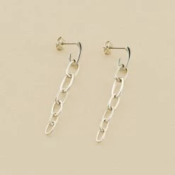 AGATHA FR Boucles D'oreilles Pendantes CHAIN - Argenté