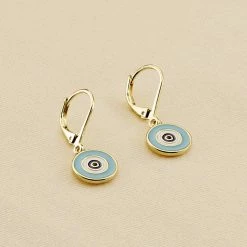 AGATHA FR Boucles D'oreilles Pendantes CYCLADES - Turquoise / Doré