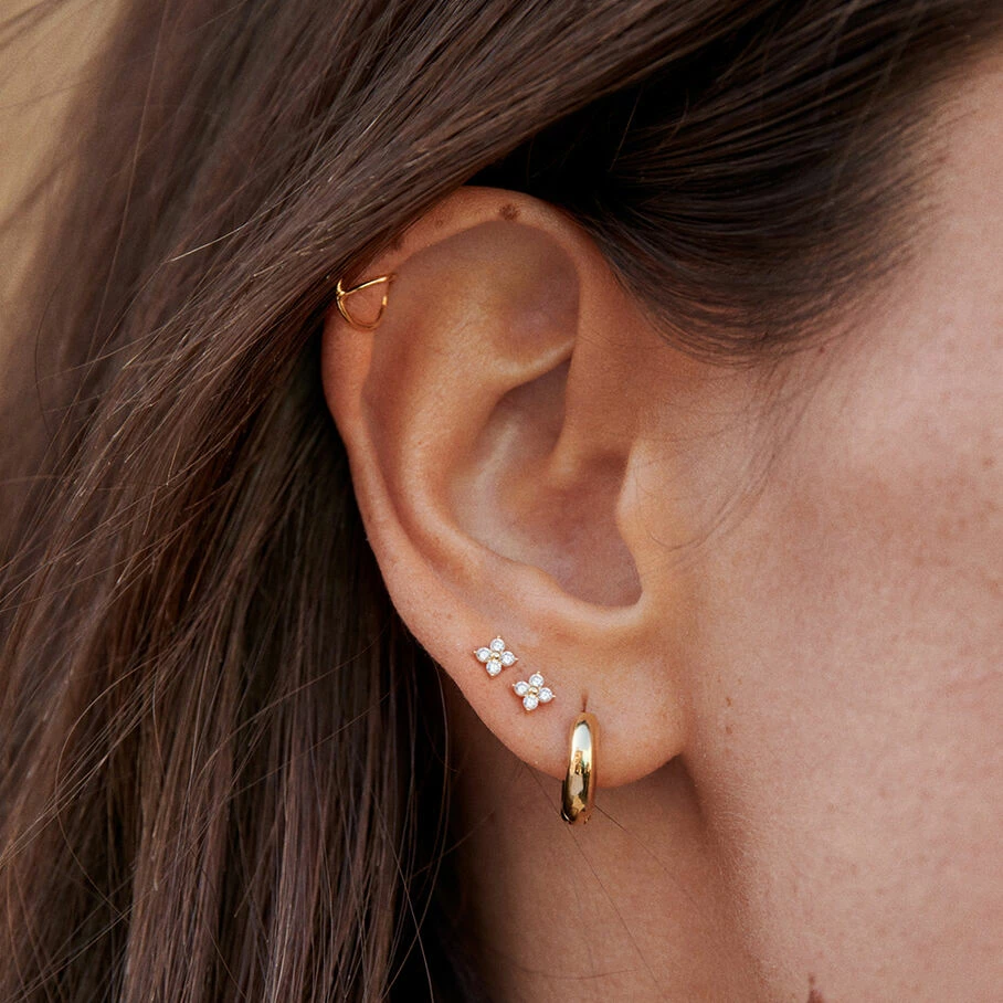 AGATHA FR Piercing Créole DODUE - Doré – Image 2