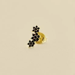 AGATHA FR Piercing Puce TRIOFLOR - Noir / Doré