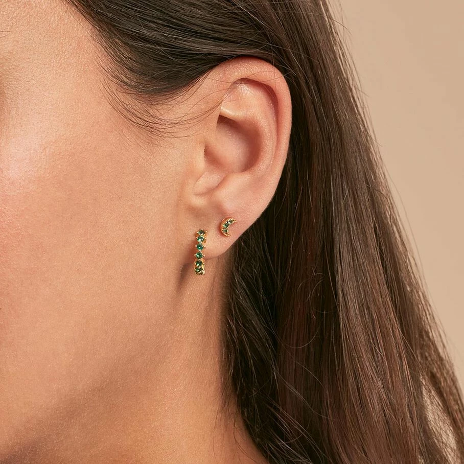 AGATHA FR Piercing Créole RADIANTE - Vert – Image 2