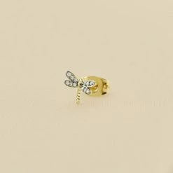 AGATHA FR Piercing Puce TINY - Doré / Gun