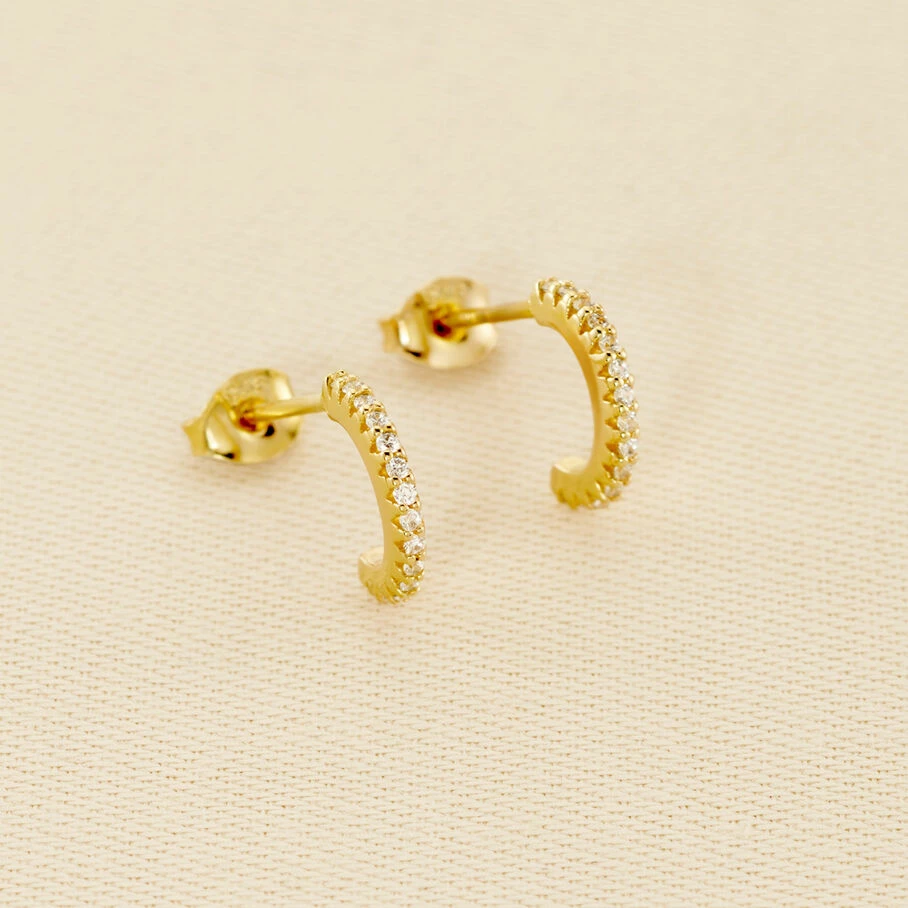 AGATHA FR Créoles MULTI - Cristal / Doré