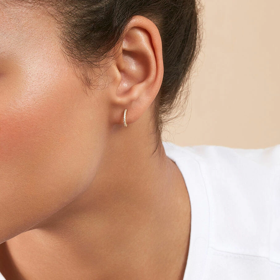 AGATHA FR Créoles MULTI - Cristal / Doré – Image 2