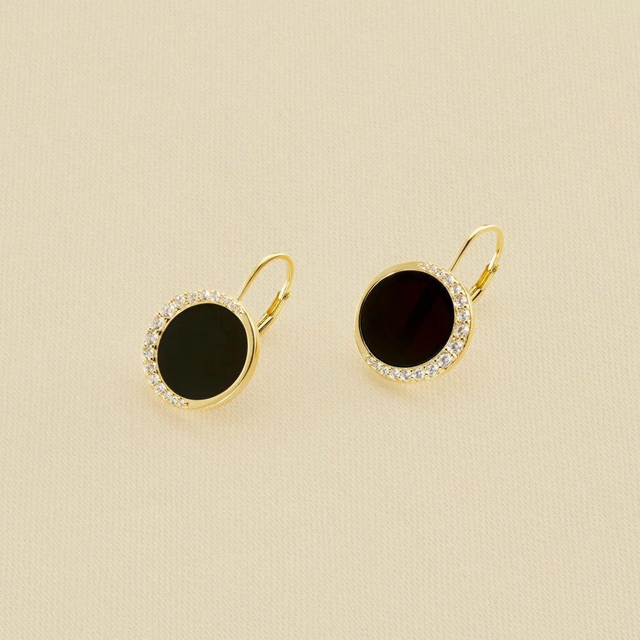 AGATHA FR Boucles D'oreilles Pendantes MOONONYX - Onyx
