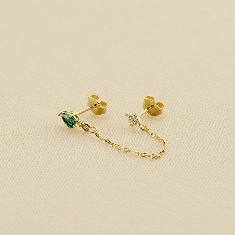 AGATHA FR Piercing Puce ASTRAL - Vert / Doré