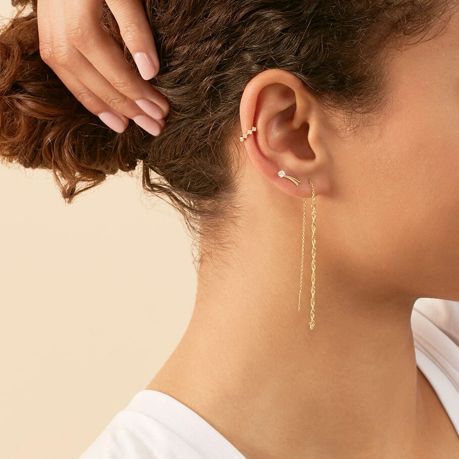 AGATHA FR Piercing Puce FILANTE - Cristal / DorĂ© â Image 2