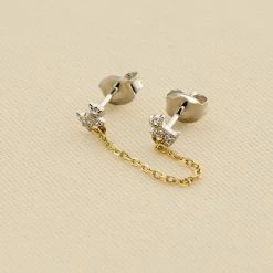 AGATHA FR Piercing Puce MASCOTTE - Argenté / Doré