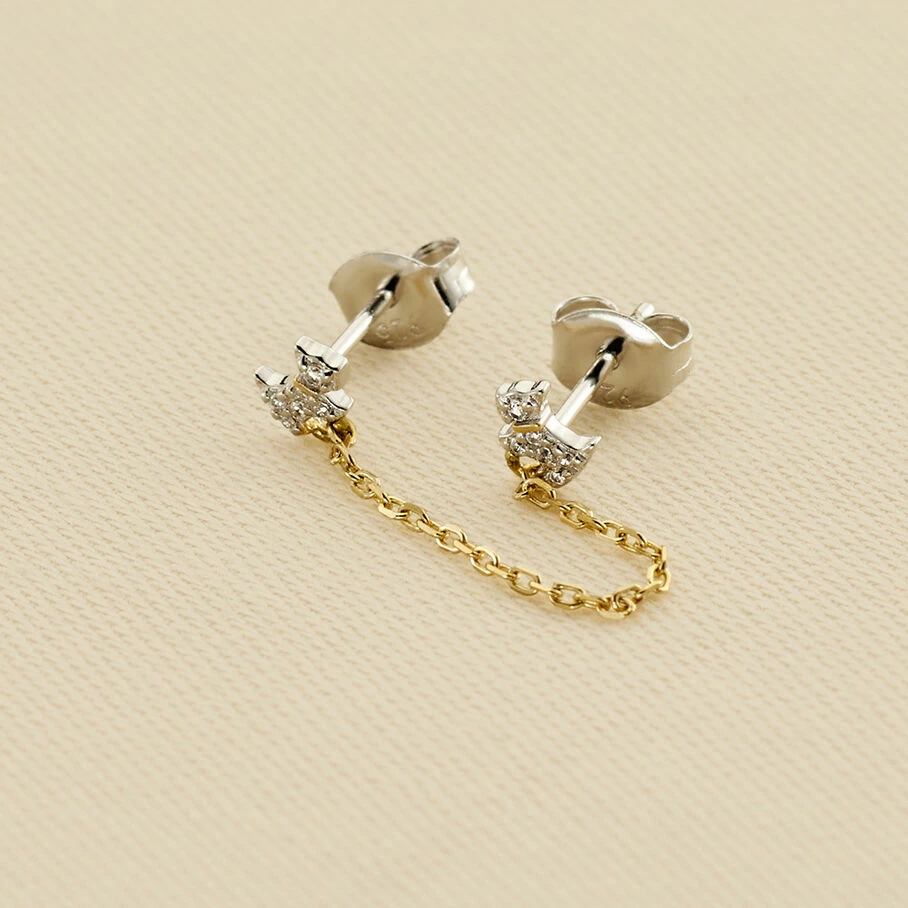 AGATHA FR Piercing Puce MASCOTTE - Argenté / Doré