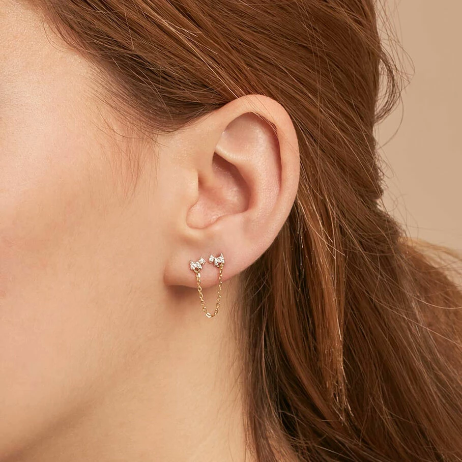 AGATHA FR Piercing Puce MASCOTTE - Argenté / Doré – Image 2