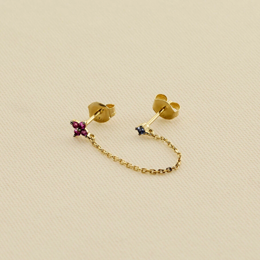 AGATHA FR Piercing Puce MIX& MATCH - Rose / Doré