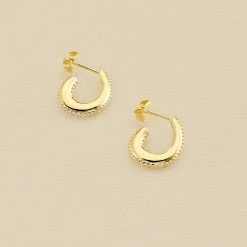 AGATHA FR Créoles GEMINI - Cristal / Doré