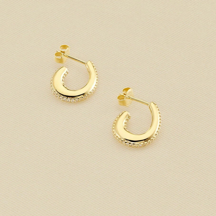 AGATHA FR Créoles GEMINI - Cristal / Doré