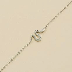 AGATHA FR Bracelet Souple SNAKY - Cristal / Argenté