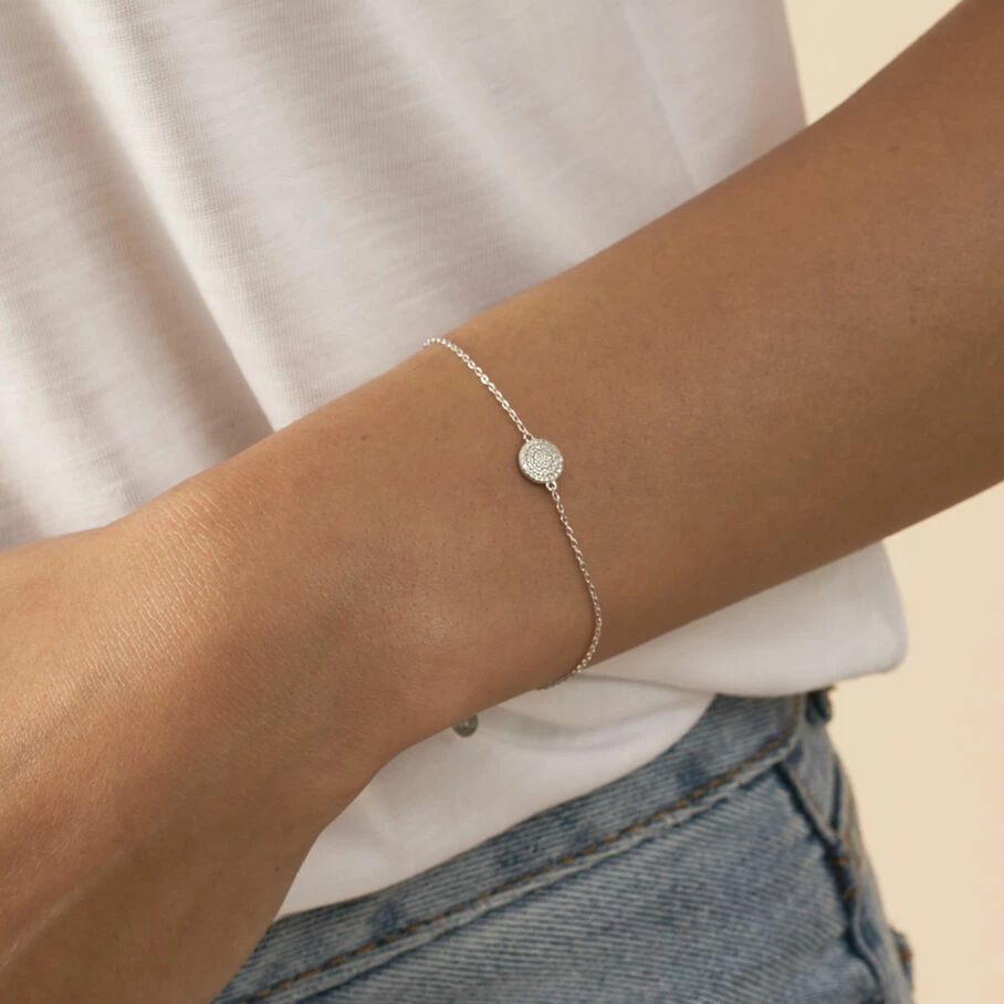 AGATHA FR Bracelet Souple CRISTAL - Cristal / ArgentĂ© â Image 2