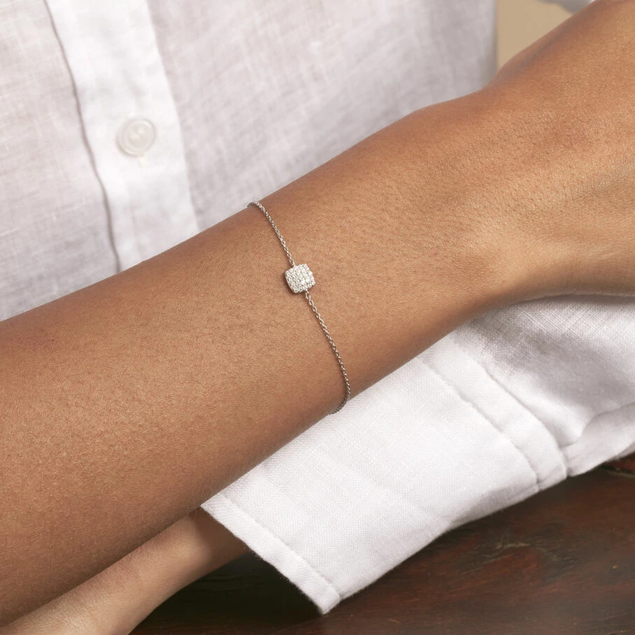 AGATHA FR Bracelet Souple GLORIA - Cristal / ArgentĂ© â Image 2