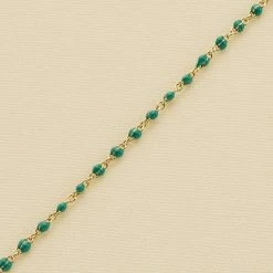 AGATHA FR Bracelet Souple SMARTY - Vert / Doré