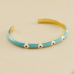 AGATHA FR Jonc CYCLADES - Turquoise / Doré