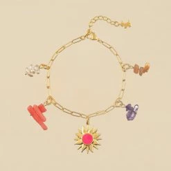 AGATHA FR Bracelet Souple RODEO - Multicolore / Doré