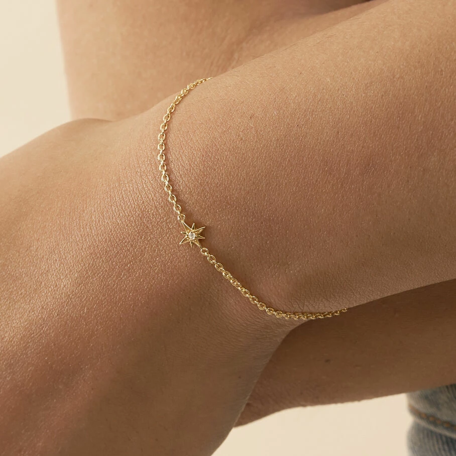 AGATHA FR Bracelet Souple OURSE - Cristal / Doré – Image 3