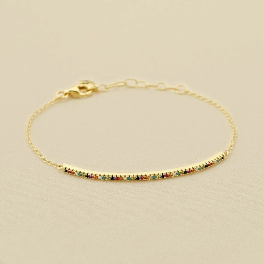 AGATHA FR Bracelet Souple RAINBOW - Multicolore / Doré