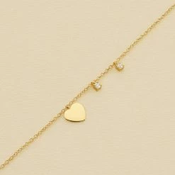 AGATHA FR Bracelet Souple CORAZON - Cristal / Doré